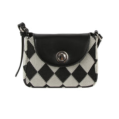 Petite argyle pattern cotton crossbody