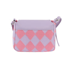 Petite argyle pattern cotton crossbody
