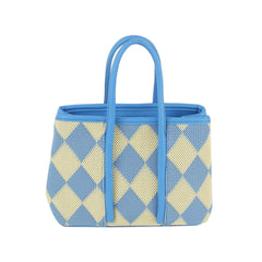 Argyle top handle small tote