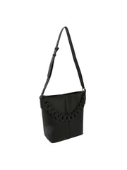 Leather chain detail crossbody bag
