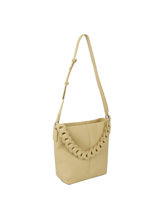 Leather chain detail crossbody bag