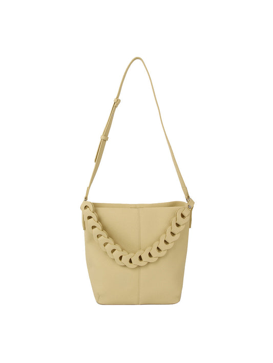 Leather chain detail crossbody bag
