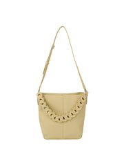 Leather chain detail crossbody bag
