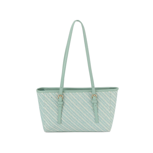 Diagonal pattern daily tote bag