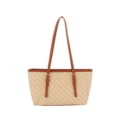Diagonal pattern daily tote bag