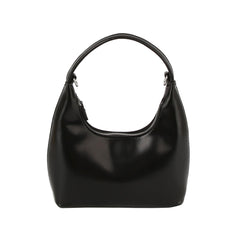 Shiny Leather Hobo With Crossbody Strap