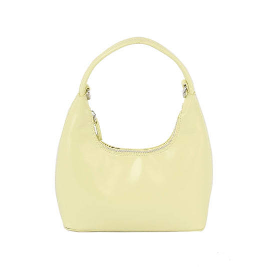 Shiny leather hobo with crossbody strap