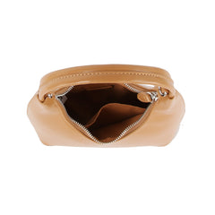 Shiny Leather Hobo With Crossbody Strap