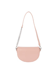 Front flap leather shoulder bag