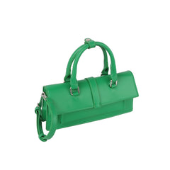 Slim Leather Top Handle Baguette Bag