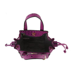 Ostrich Crocodile Texture Satchel Bag