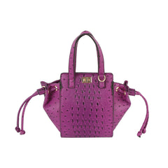 Ostrich Crocodile Texture Satchel Bag