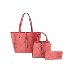 3 in 1 crocodile leather tote, satchel and purse set