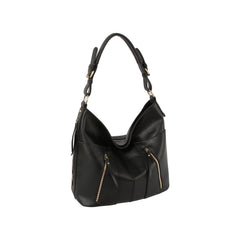 Trendy Design Two Front Zipper Hobo Shoulder Bag