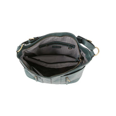 Trendy Design Two Front Zipper Hobo Shoulder Bag