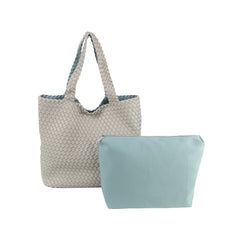 Woven 2-In-1 Tote With Pouch
