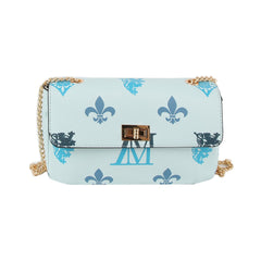 Monogram pattern leather crossbody bag