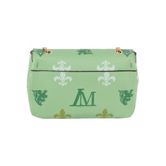 Monogram pattern leather crossbody bag