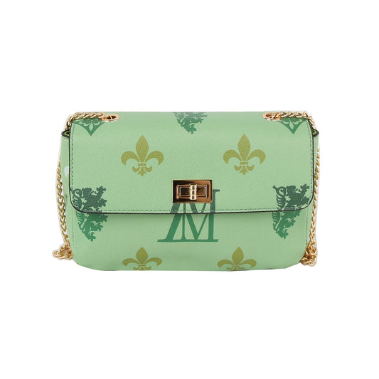Monogram pattern leather crossbody bag