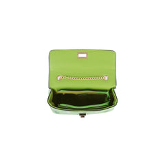 Monogram pattern leather crossbody bag