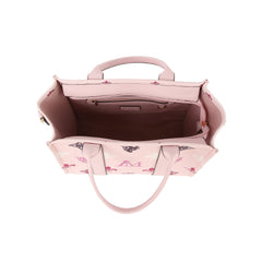 2 in 1 monogram pattern top handle tote with matching purse set