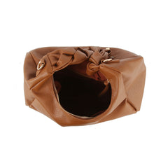 Braided Handle Point Hobo Shoulder Bag