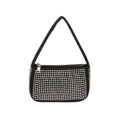 Rhinestone Studded Club Hobo Shoulder Bag