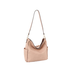 Woven detail side pocket daily shoulder bag