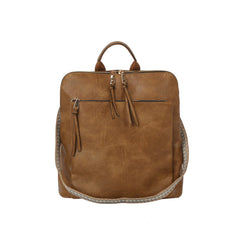 Perforated Front Pocket Convertible Backpack