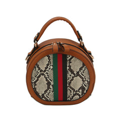 Crossbody Bag With Snake Pattern