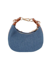 Petite Gold Stone Studded Denim Crossbody