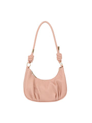 Knotted Coil Handle Mini Hobo Shoulder Bag