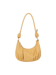 Knotted Coil Handle Mini Hobo Shoulder Bag