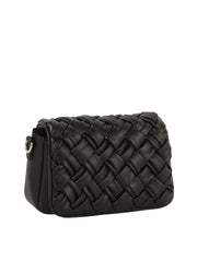 Woven Flap Shoulder Bag