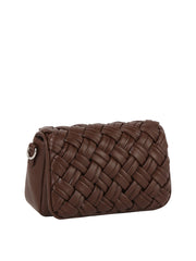 Woven Flap Shoulder Bag