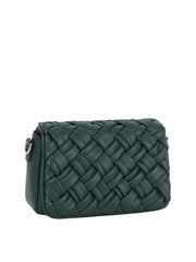 Woven Flap Shoulder Bag