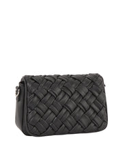 Woven Flap Shoulder Bag