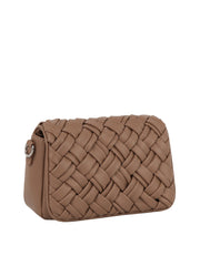 Woven Flap Shoulder Bag