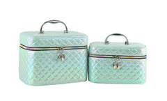 2in1 Cosmetic top handle quilted satchel