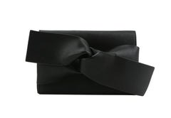 Evening Clutch Messenger Style With Cute Bow Tie Purse Vegan Pu Leather Crossbody Shoulder Bag