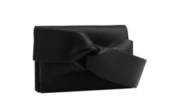 Evening Clutch Messenger Style With Cute Bow Tie Purse Vegan Pu Leather Crossbody Shoulder Bag