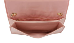 Evening Clutch Messenger Style With Cute Bow Tie Purse Vegan Pu Leather Crossbody Shoulder Bag