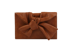 HF Evening Clutch Messenger Style With Cute Bow Tie Purse Vegan PU Leather Crossbody Shoulder Bag CL-0170