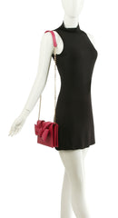 HF Evening Clutch Messenger Style With Cute Bow Tie Purse Vegan PU Leather Crossbody Shoulder Bag CL-0170