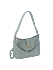 Chain Accented Hobo Handbag