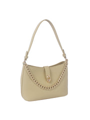 Chain Accented Hobo Handbag