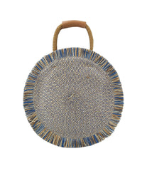 Straw Handbags Women Round Straw Bags Natural Chic Hand Large Summer Beach Tote Woven Handle Shoulder Bag