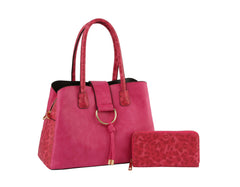 Women Handbags Top Handle Satchel  Bag Hobo Bag Work BagSet 2pcs