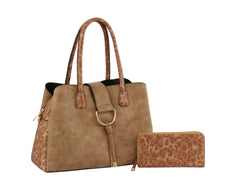 Women Handbags Top Handle Satchel  Bag Hobo Bag Work BagSet 2pcs