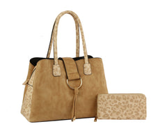 Women Handbags Top Handle Satchel  Bag Hobo Bag Work BagSet 2pcs